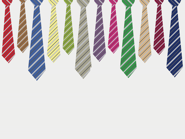 彩色领带商务PPT模板、商务模板