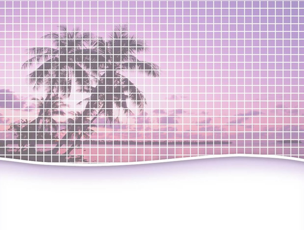 紫色海岸ppt模板 自然模板